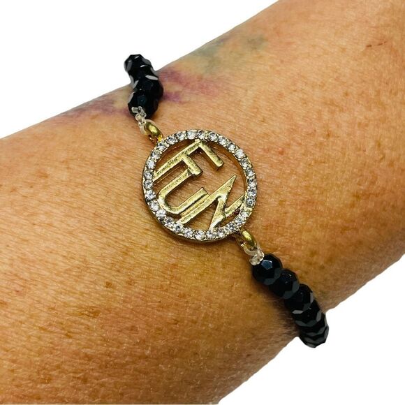2/$20💥 Farah Jewelry Glass Stone "FUN" Bracelet - Picture 3 of 9
